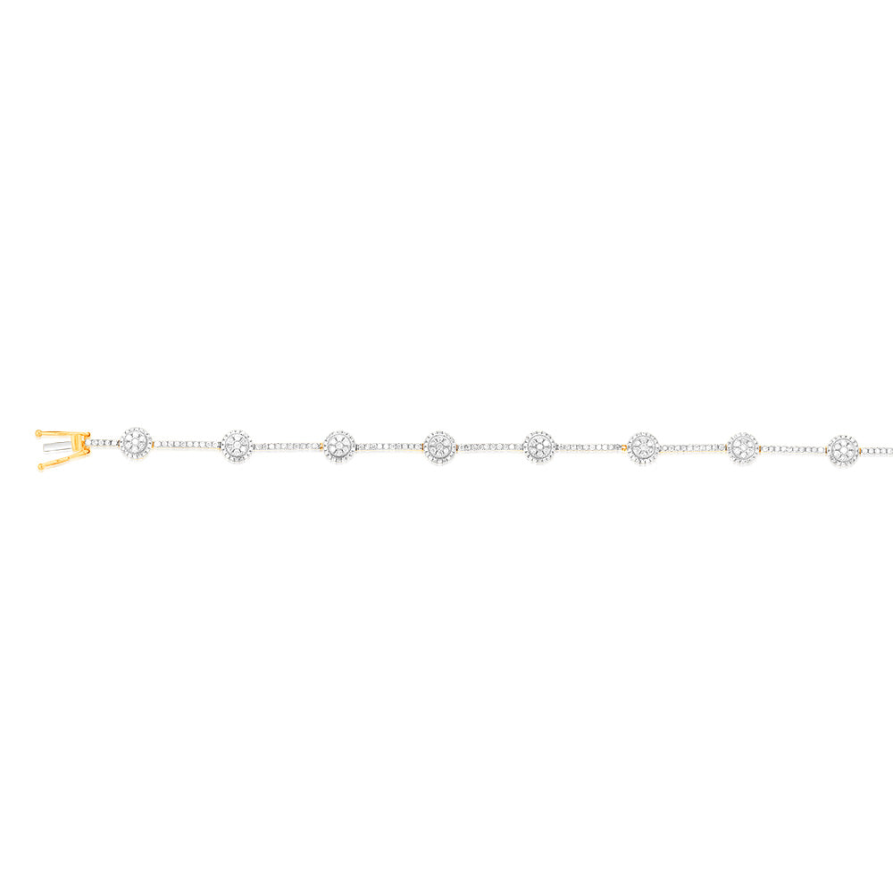 1.5 Carat Diamond Tennis Bracelet in 9K Yellow Gold for Women - Elegant Jewelry Gift for Anniversary, Birthday & Special Occasions