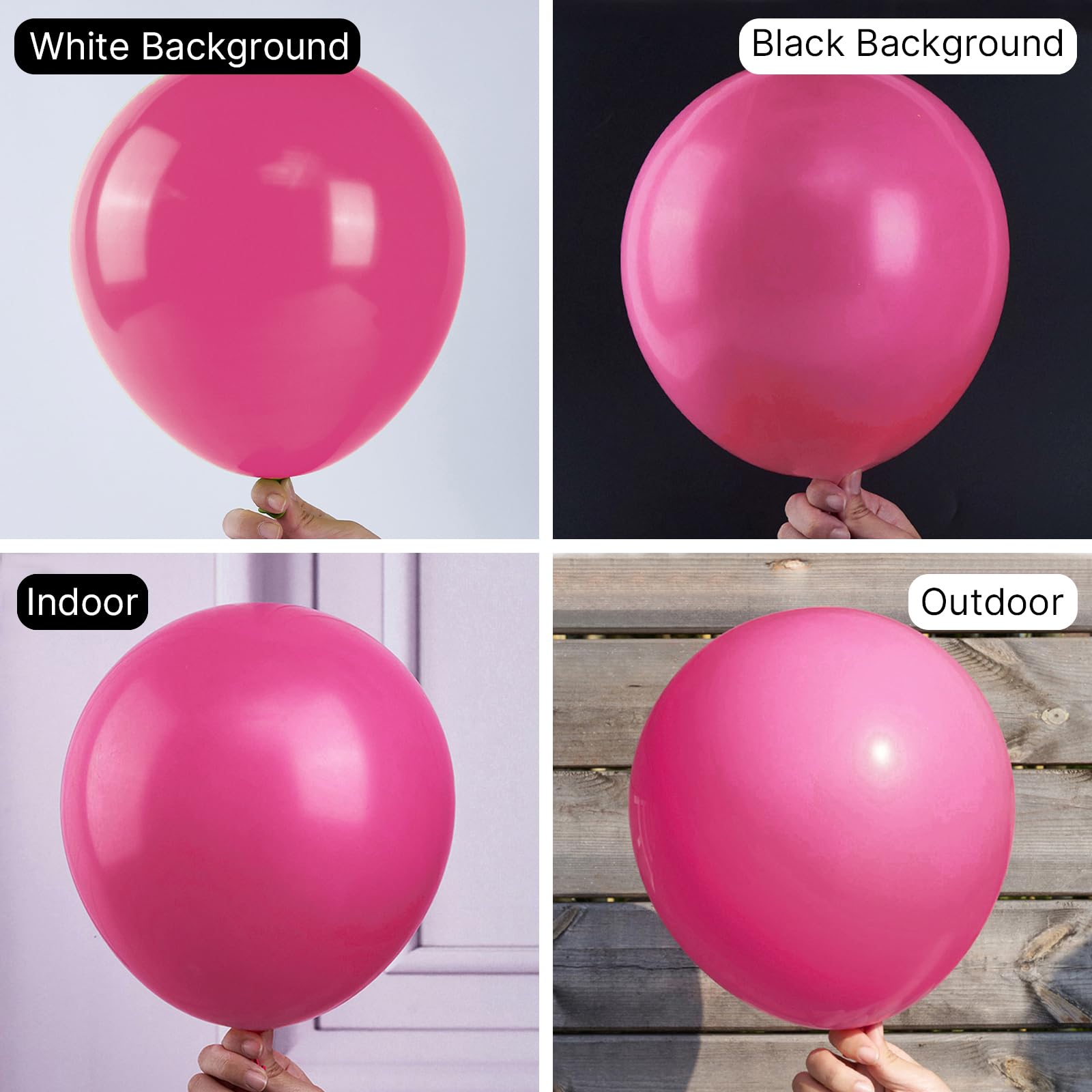 50 Pack 12 Inch Magenta Balloons - Premium Dark Pink Balloons for Balloon Garland, Balloon Arch, Party Decorations, Birthday Party, Baby Shower, Wedding, Bridal Shower & Anniversary Celebrations - Perfect for Indoor/Outdoor Events & Photo Backdrops