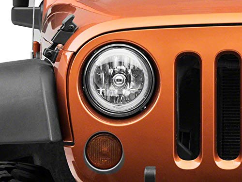 Raxiom LED Projector Headlights with Halo Rings for Jeep Wrangler JK (2007-2018) - High-Performance Off-Road Lighting Upgrade for Night Driving & Adventure