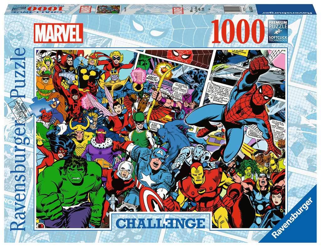 Ravensburger Marvel Avengers Challenge 1000-Piece Jigsaw Puzzle for Adults & Kids Ages 12+ | Superhero Puzzle Game for Family Game Night & Collectors