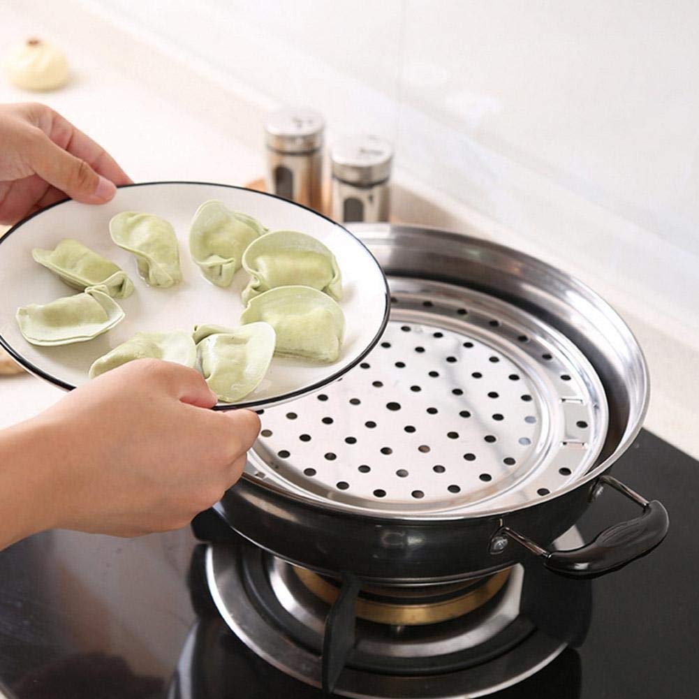 Stainless Steel Steamer Basket 26cm - Foldable Vegetable Steamer for Pot, Cooking Rack with V Stand - Perfect for Dumplings, Vegetables & Seafood | Durable Kitchen Steaming Accessories
