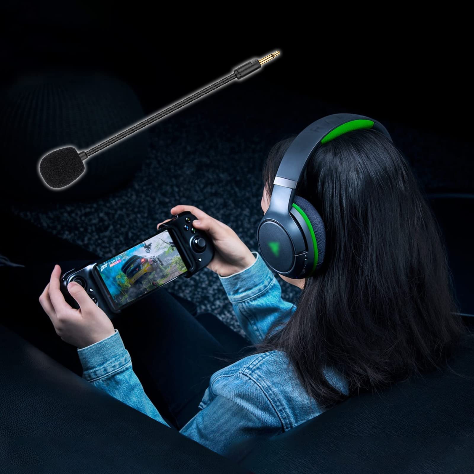 Razer Kaira Pro Wireless Mic Replacement - Detachable Boom Mic for Xbox, PS5, PC Gaming Headsets - Perfect for Streaming & Multiplayer Gaming