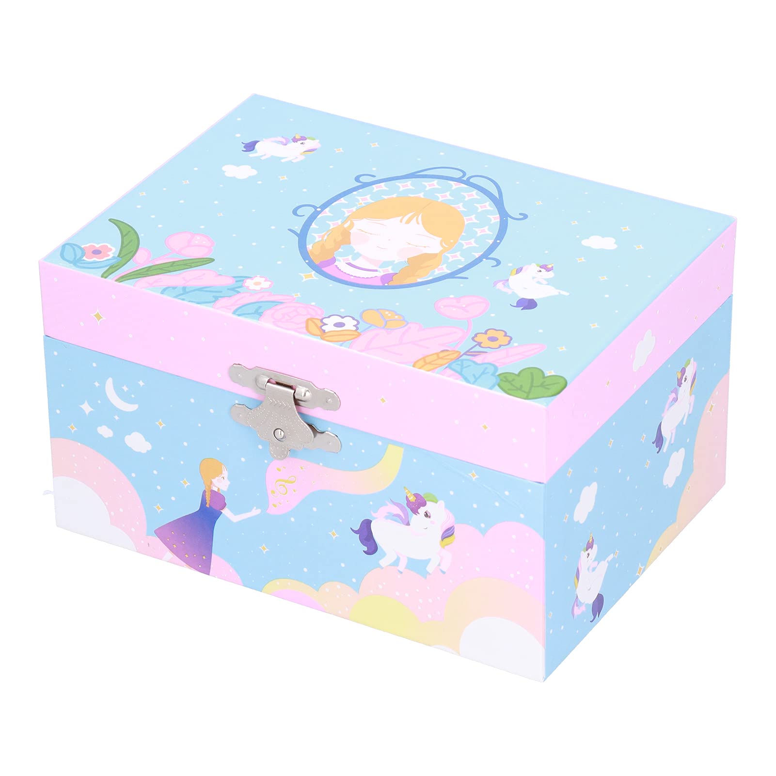Zerodis Music Jewelry Storage Box - Colorful Organizer for Jewelry, Small Items & Daily Essentials - Perfect for Home, Office & Gift Giving (D Music Box)