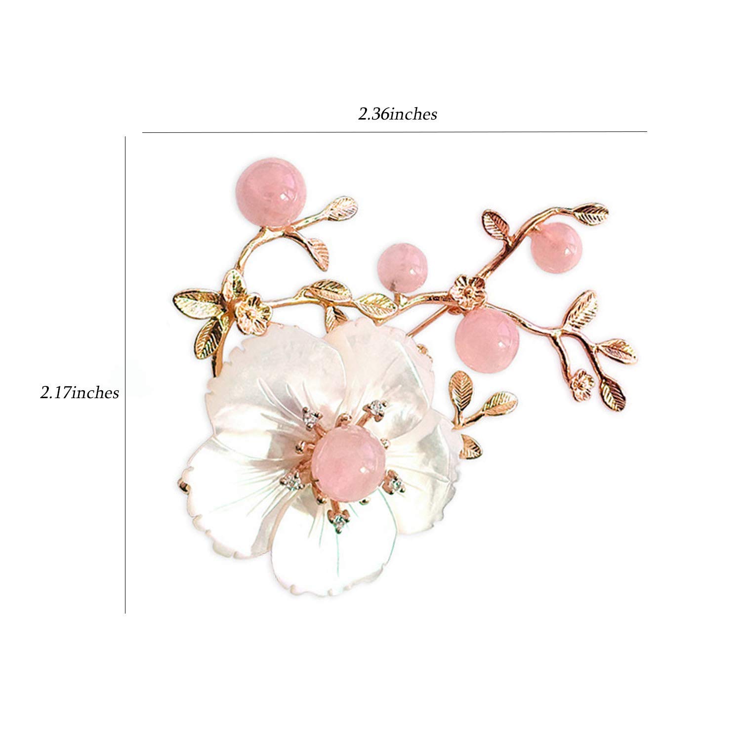Elegant Crystal & Rhinestone Flower Brooches for Women - Pink Blossom Fashion Jewelry Pin | Perfect Gift for Birthday, Party, Wedding & New Year | Wear with Dresses, Coats, Scarves & Hats for Stylish Look