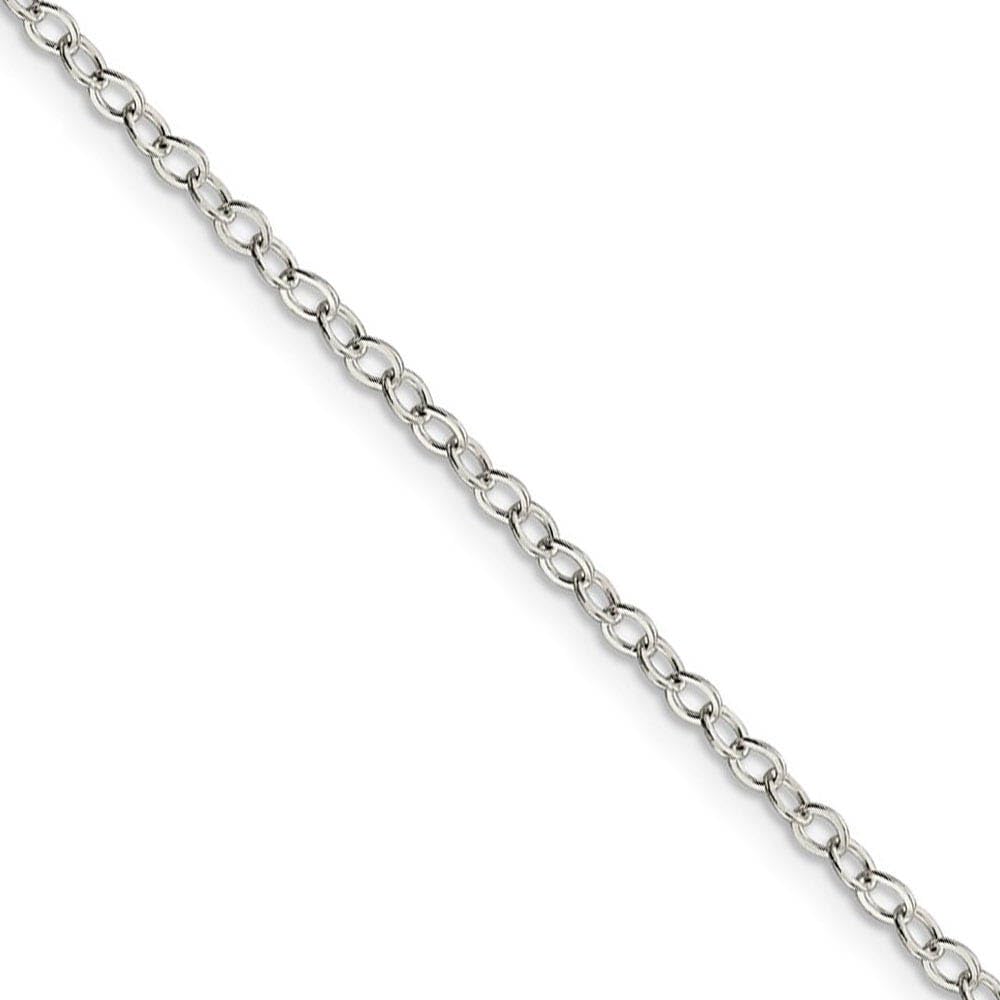 2.5mm Sterling Silver Flat Open Cable Chain Necklace - Elegant Black Bow Pendant for Women | Perfect for Everyday Wear, Gifts & Special Occasions