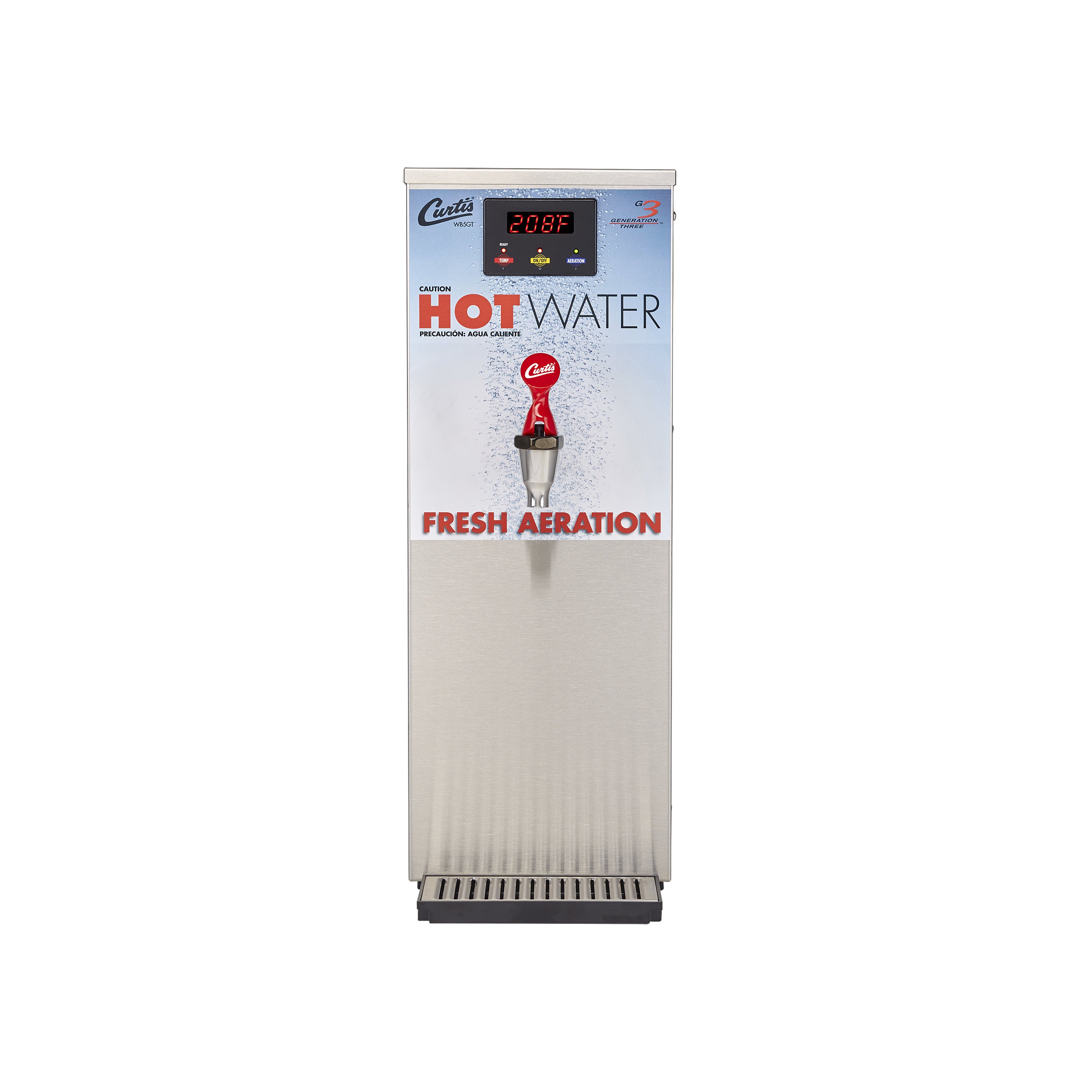 Curtis 5 Gallon Hot Water Dispenser with Aerator & Dual Voltage - WB5GT63000 | Ideal for Offices, Restaurants & Home Use