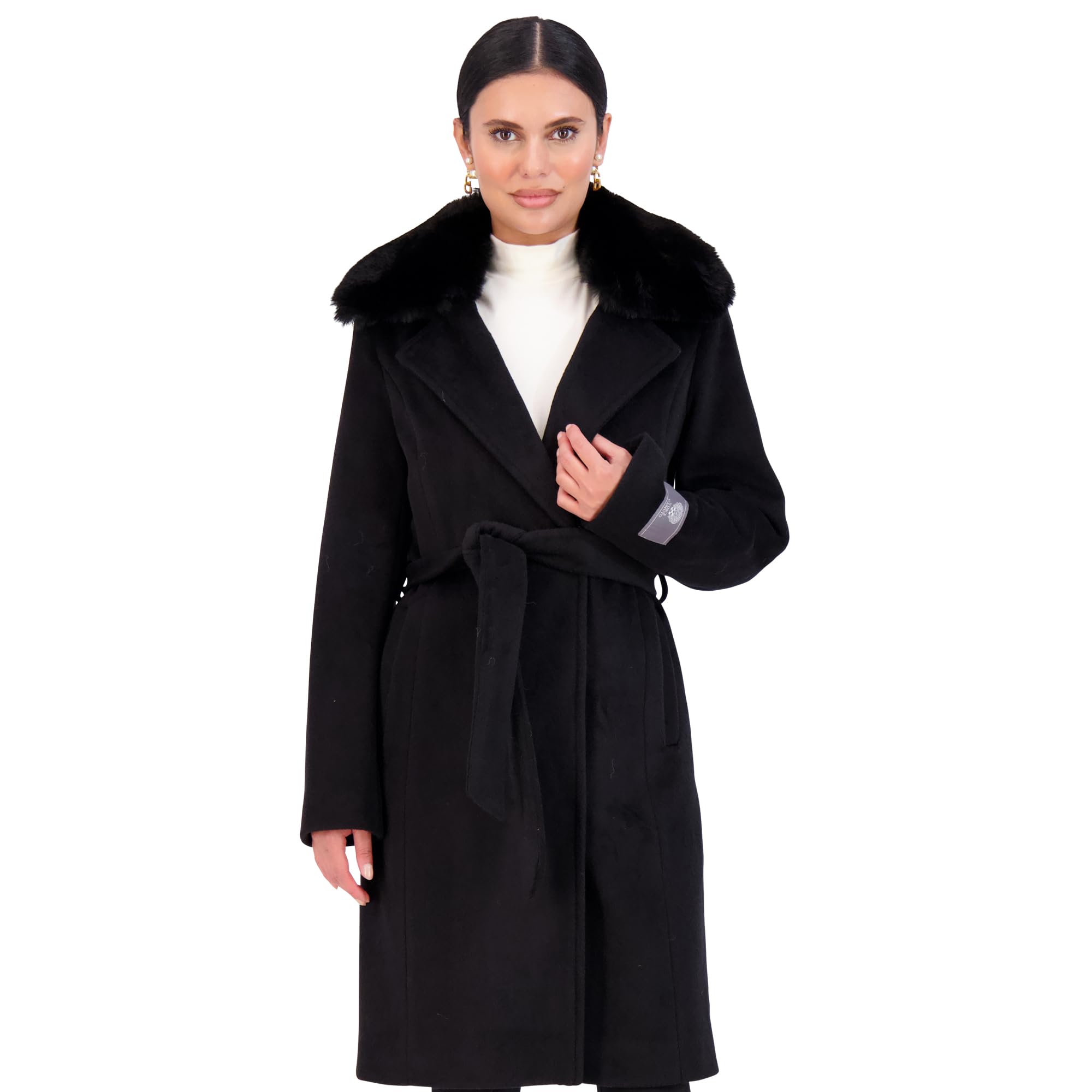 Vince Camuto Women's Wool Trench Coat - Winter Warm Peacoat & Dress Coat for Office, Parties & Formal Events - Stylish Outerwear for Cold Weather