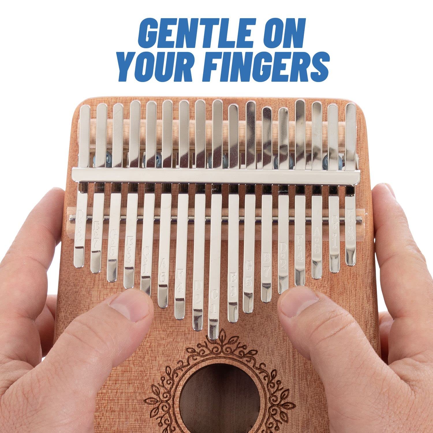 17 Key Kalimba Thumb Piano - Premium Wooden Mbira Instrument with Tuning Hammer, Finger Covers & Key Stickers - Perfect Gift for Adults & Kids Beginners - Ideal for Relaxation, Music Therapy & Home Decor