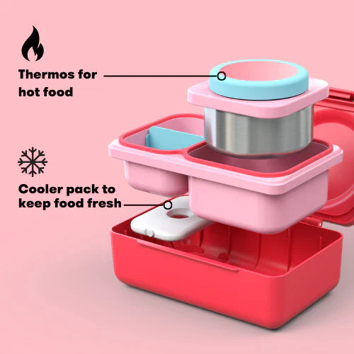 Omiebox Bento Lunch Box for Kids - Insulated Stainless Steel Food Container with Compartments - Leak Proof & Eco-Friendly - Perfect for School, Work, and Picnics