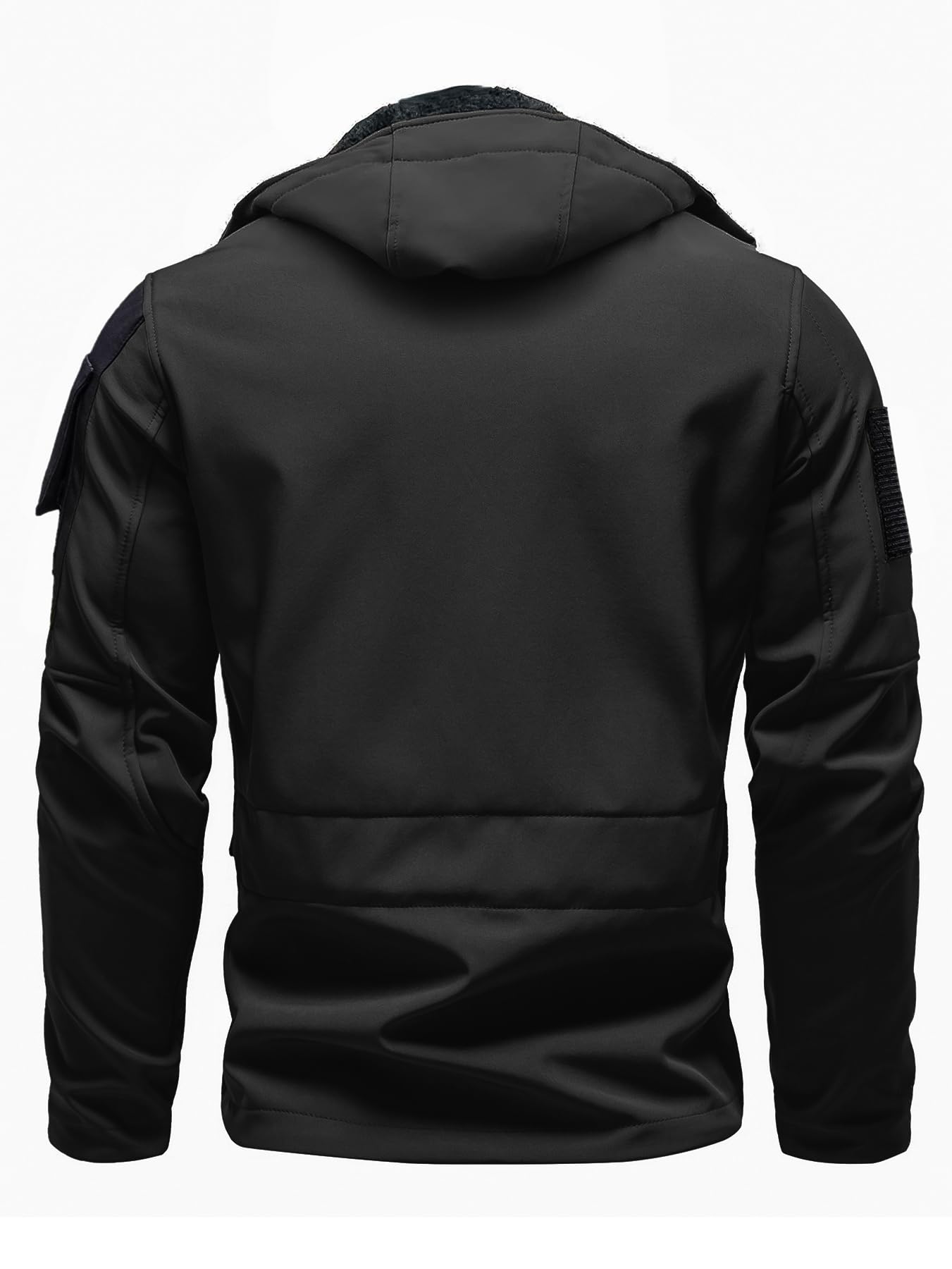 Men's Tactical Soft Shell Jacket - Lightweight Water-Resistant Windbreaker with Hood & Pockets for Outdoor Hiking, Camping & Daily Wear | Spring Fall Jacket for Men