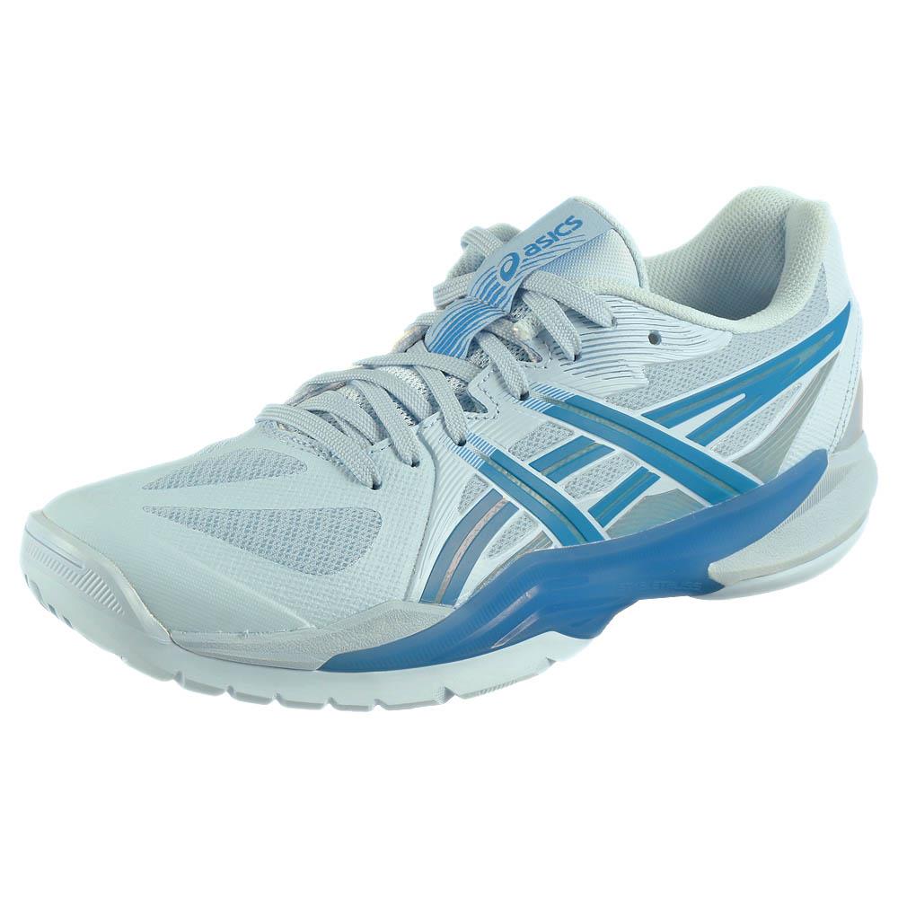 ASICS Women's Powerbreak FF Volleyball Shoes - Light Blue/Blue Coast - Indoor Court Sports & Training Sneakers for Women