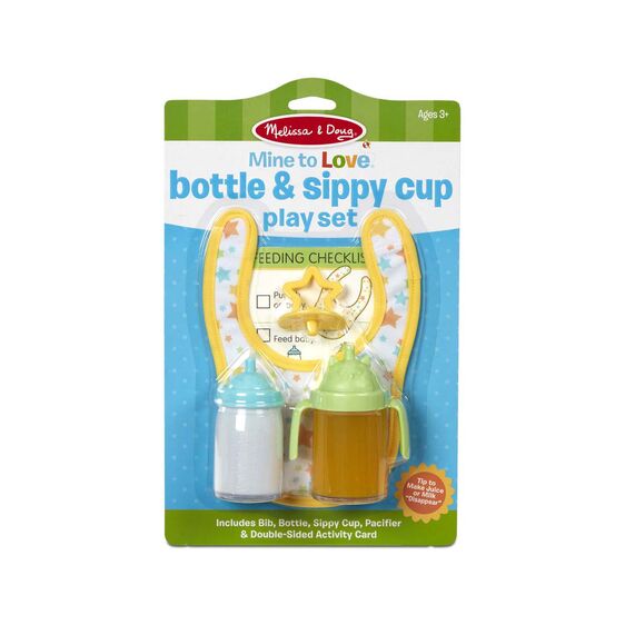 Baby Bottle & Sippy Cup Play Set - 6 Piece Feeding Essentials for Toddlers - Perfect for Daycare, Travel & Learning Independent Drinking Skills