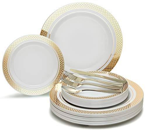 D. Celebration White & Gold, Gold Silverware