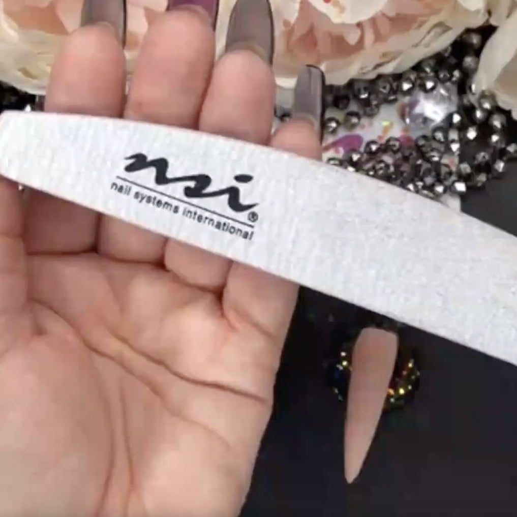 Premium Endurance Nail File 150/150 Grit Medium Coarse - Professional Manicure & Pedicure Tool for Strong, Smooth Nails at Home or Salon