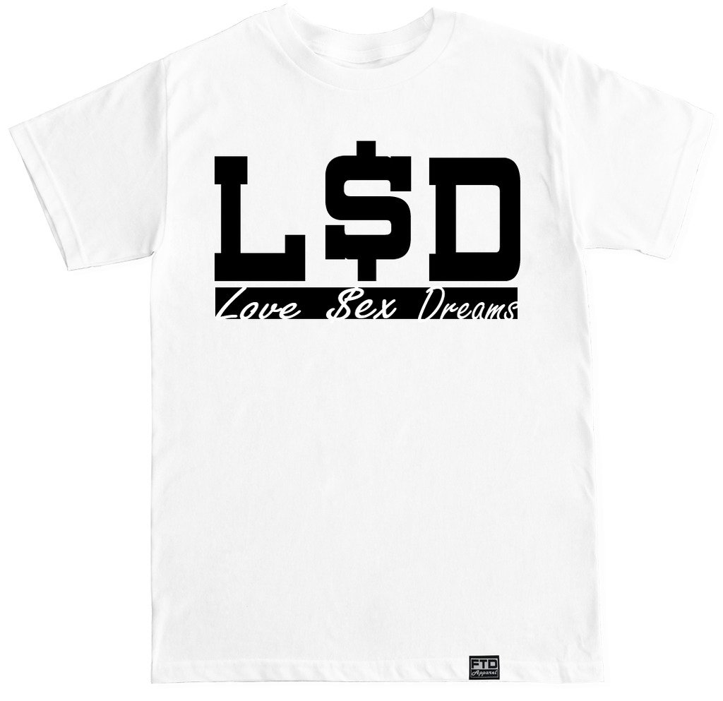 FTD Apparel Men's Love Sex Dreams LSD Graphic T-Shirt - Soft Cotton Casual Tee for Streetwear, Music Festivals & Everyday Outfits