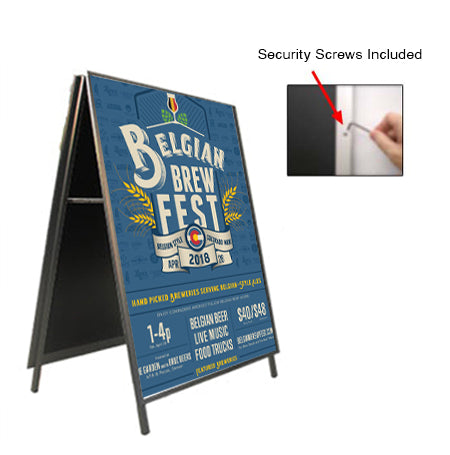 14x22 A-Frame Sign Holder with Security Screws - 1.25