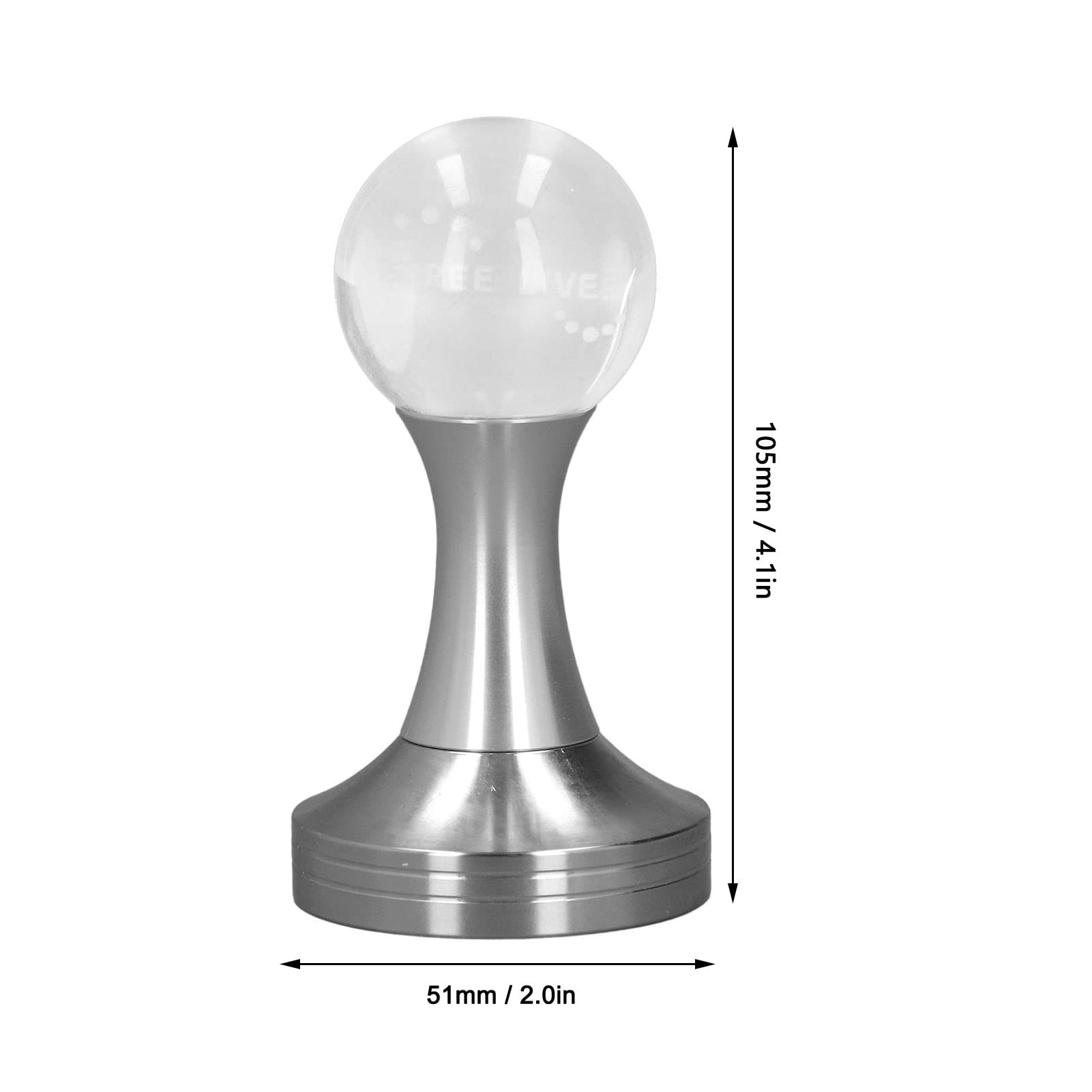 Professional Coffee Tamper - 304 Stainless Steel Base & Crystal Handle for Espresso Machines | Barista Tool for Home & Cafe Use