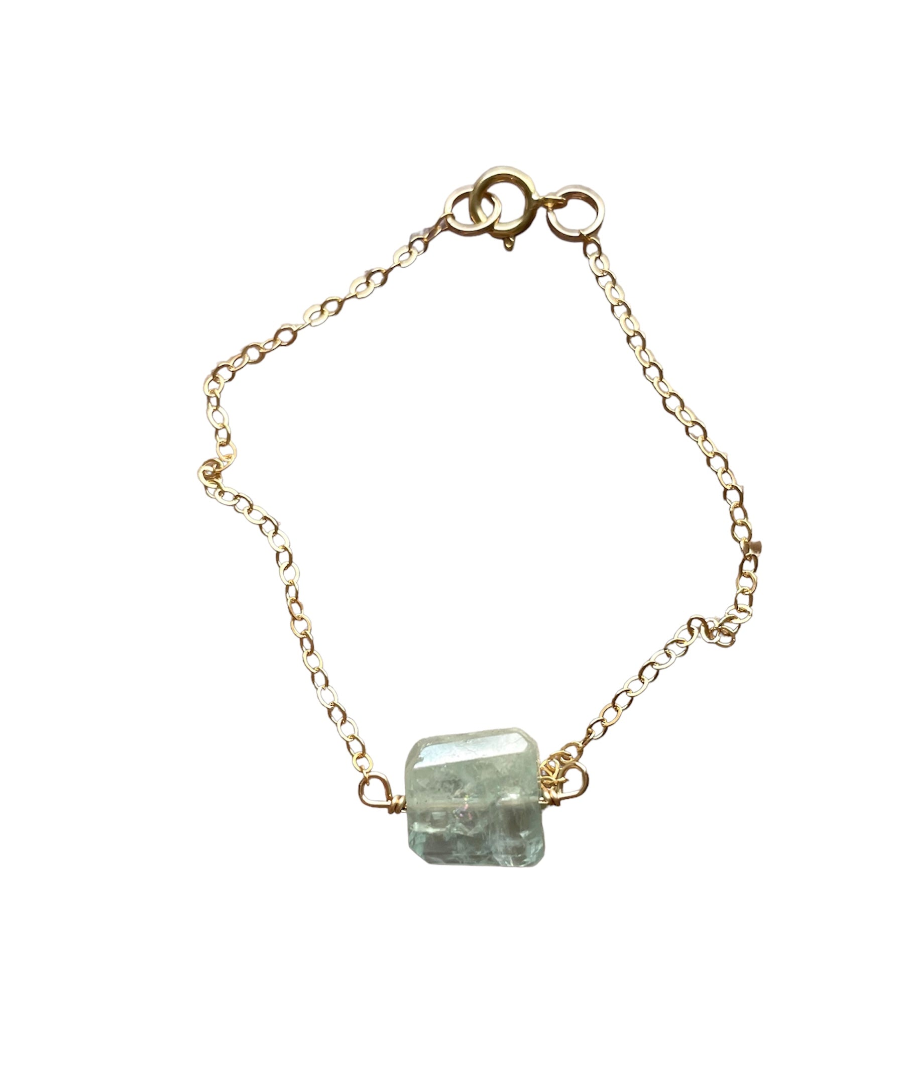 Natural Aquamarine Crystal Bracelet for Women - Healing Stone Jewelry for Stress Relief & Positive Energy - Perfect for Meditation, Yoga & Everyday Wear