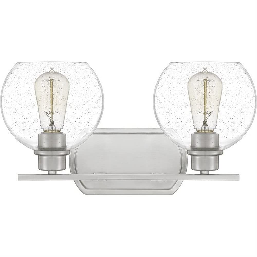 2-Light Transitional Vanity Light Fixture - Matte Black Bathroom Sconce with Clear Glass Shades - Perfect for Bathroom, Powder Room & Dressing Area Lighting - Model 71-Bel-3383659