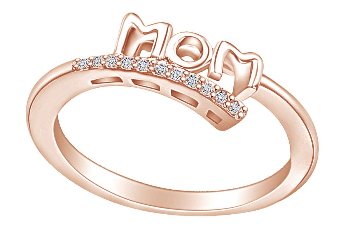Affordable 14k Gold Over Sterling Silver Promise Ring for Mom - White Cubic Zirconia Jewelry Gift for Women | Perfect for Mother's Day, Anniversary & Special Occasions