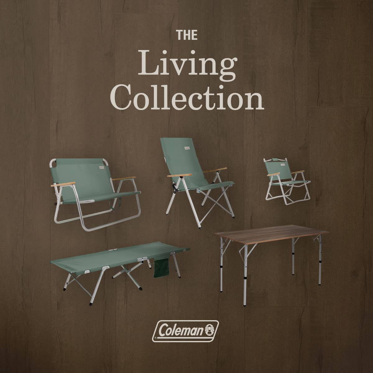 Premium Outdoor Furniture Set - Lightweight & Weatherproof Patio Chairs, Table, Cot & Bench with Carry Bags | Perfect for Backyard, Camping, Picnics & Beach | Coleman Living Collection