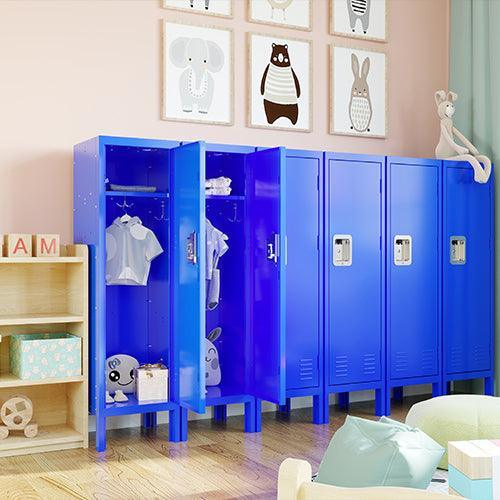 Vintage Metal Single Door Tall Locker - Retro Industrial Storage Cabinet for Home, Office, Gym & School | Perfect for Bedroom, Living Room & Storage Organization