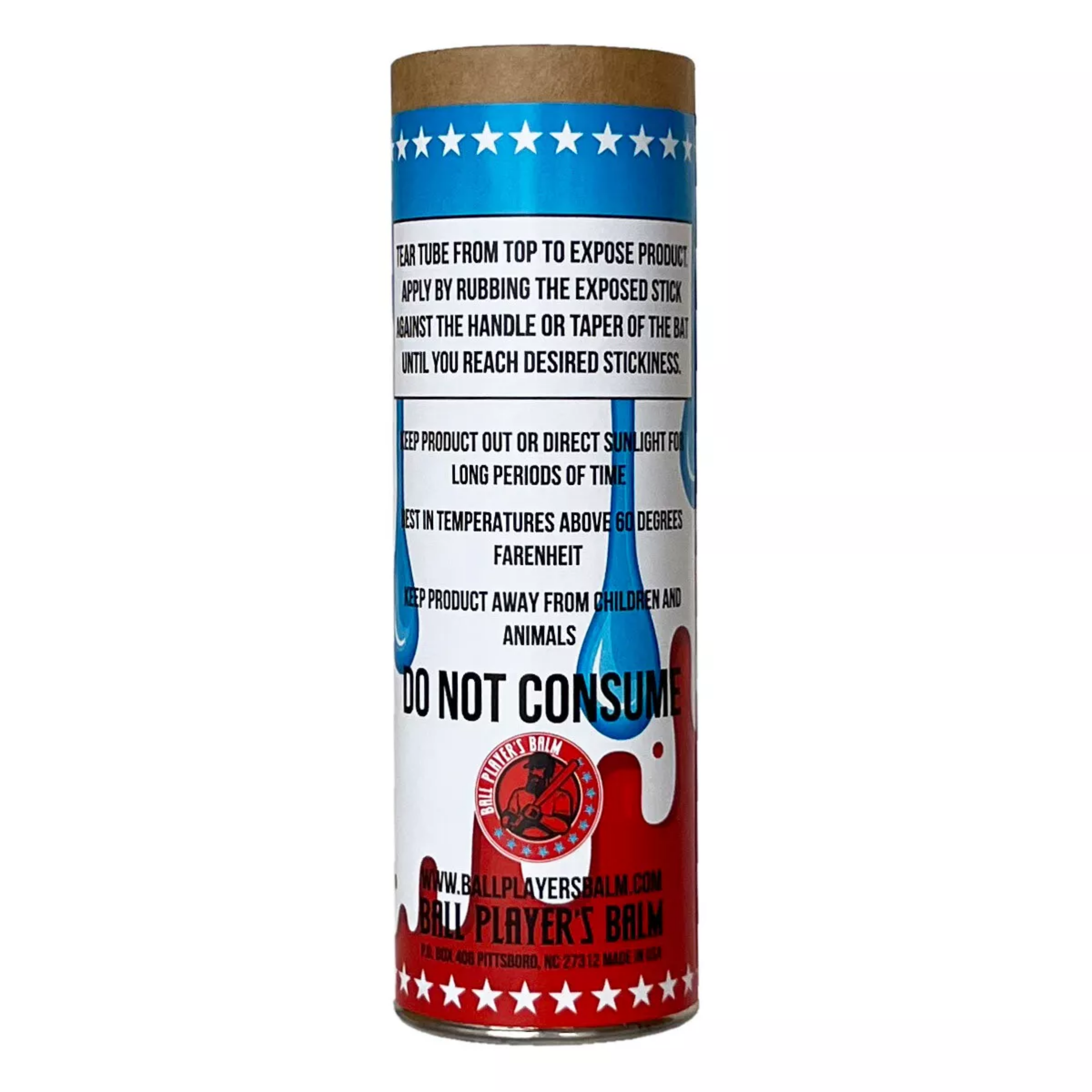 Ball Player's Balm - Freedom Pop Scented Bat Grip Enhancer | Baseball & Softball Batting Glove | Improves Grip & Reduces Blisters for Sports Training & Games