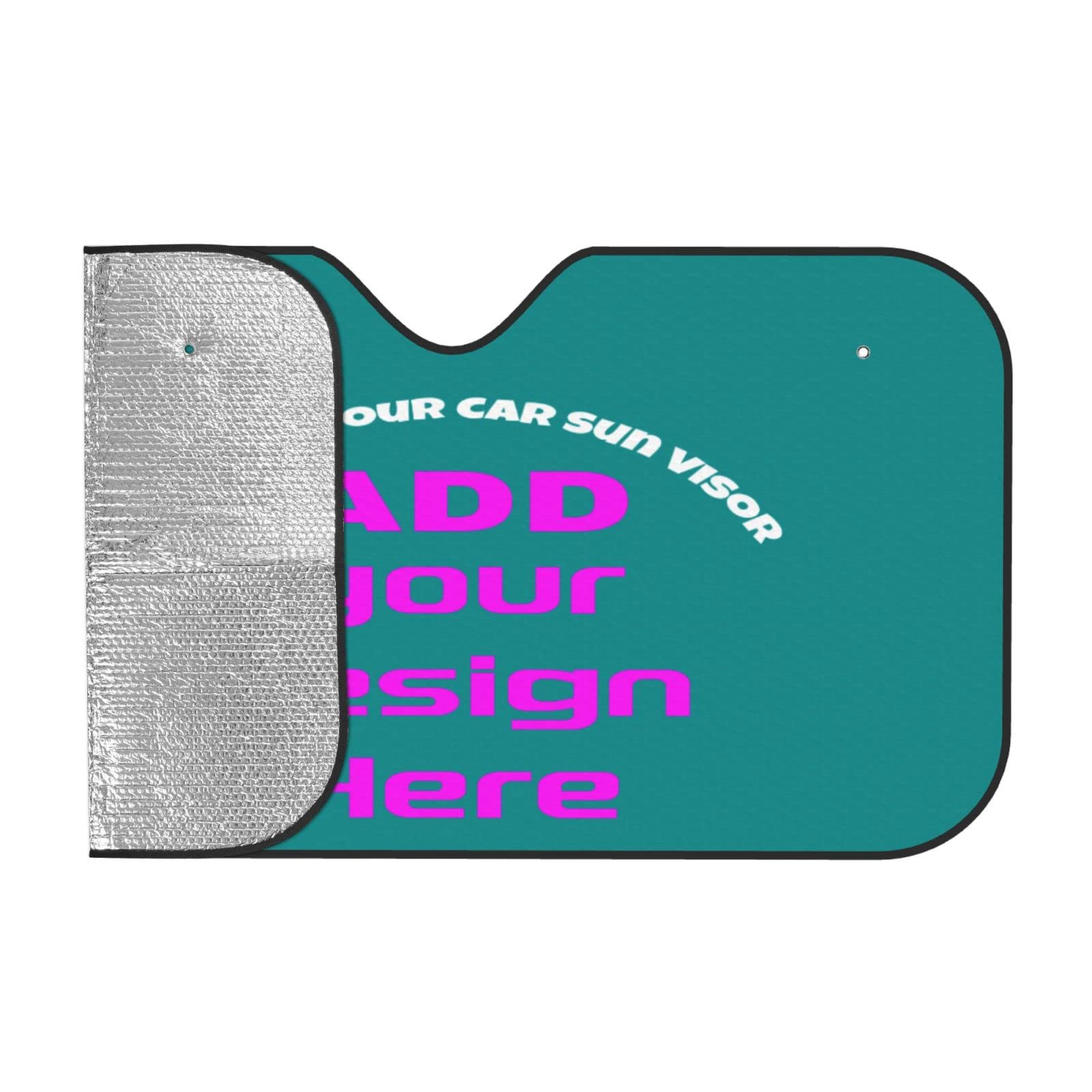 Custom Car Windshield Sunshade with Photo & Text - Foldable UV Protection Sun Visor for Cars | Personalized Sunshield for Parking & Road Trips