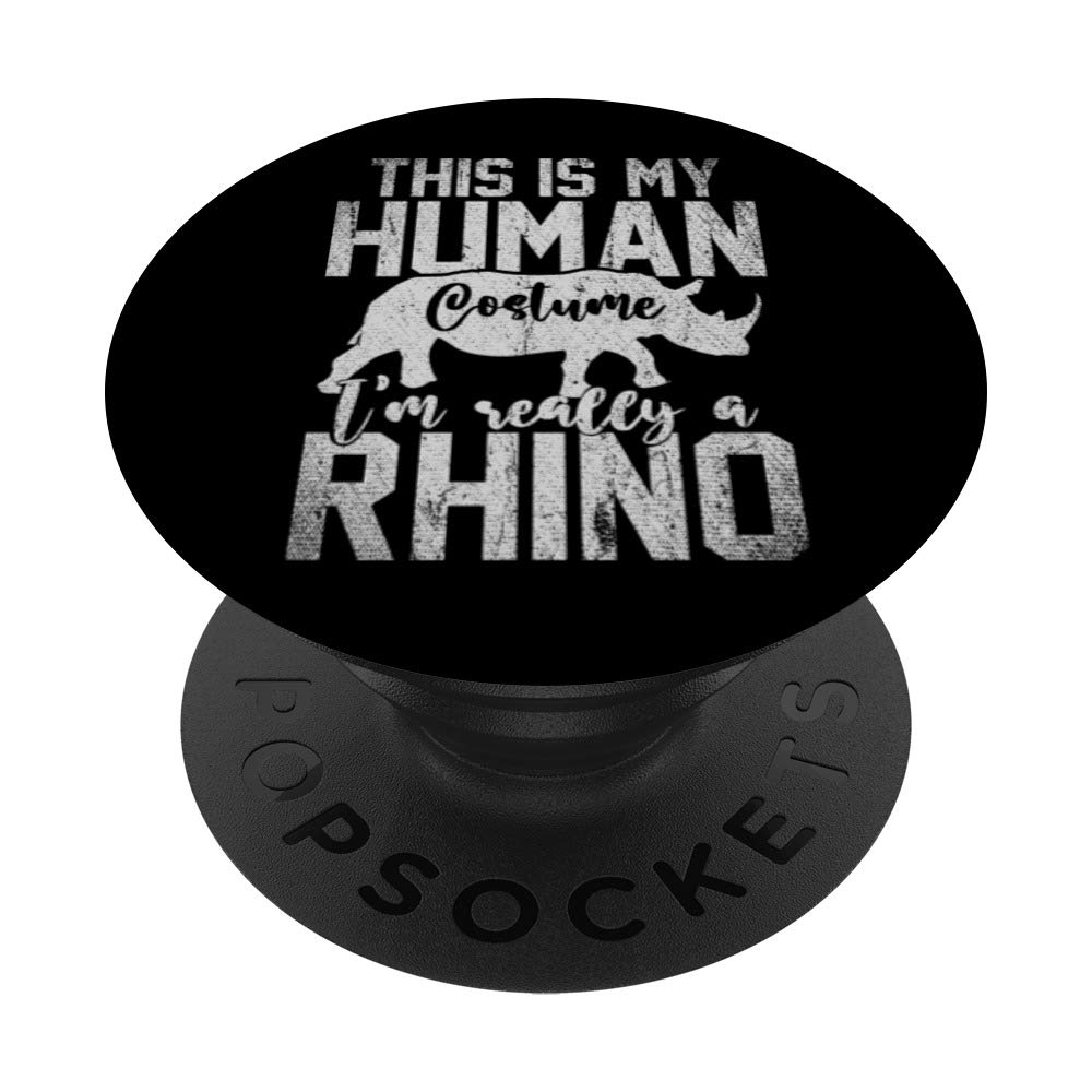 Funny Animal Lover Chubby Unicorn Rhino PopSockets Grip & Stand for Phones & Tablets - Perfect for Phone Accessories, Gifts & Daily Use