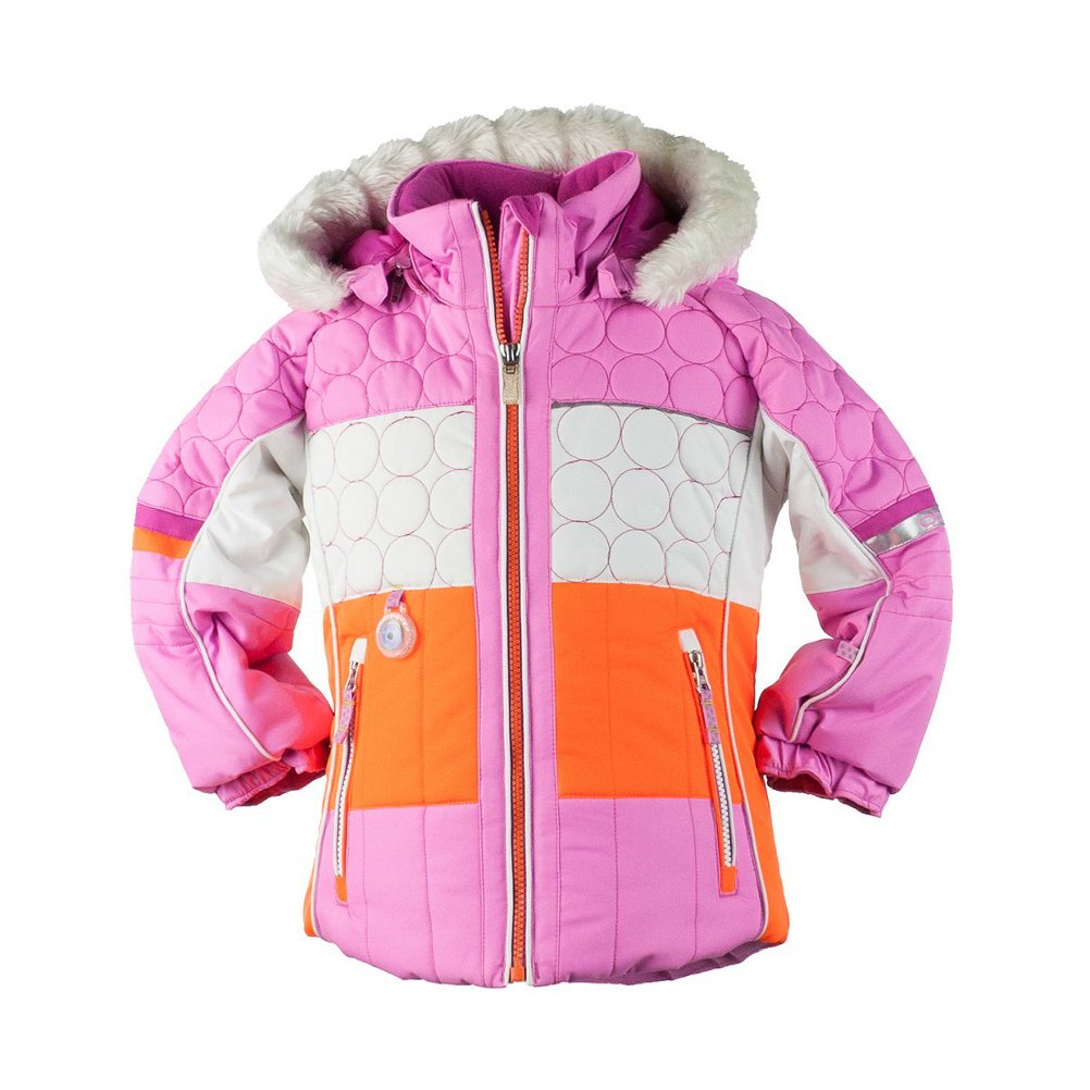 Obermeyer Kids Girls Lush Jacket - Waterproof Winter Coat for Toddler Little Big Kids (2T-12) in Neo Pink - Warm Outerwear for Snow Play School & Outdoor Activities