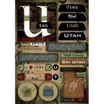 Scrapbook Customs - USA Collection - Utah Themed Cardstock Stickers & Patchwork Decals for DIY Journals, Scrapbooking & Home Decor