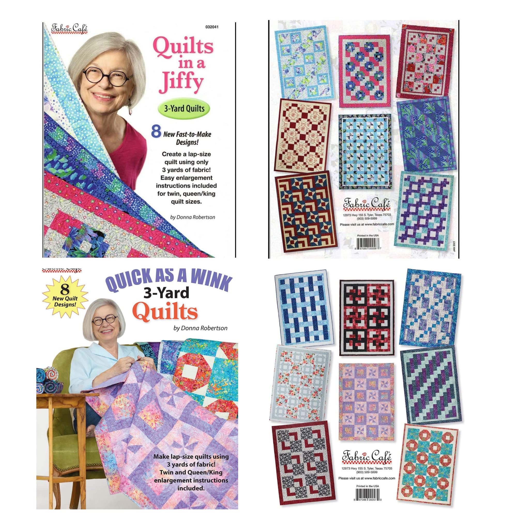 CAY Gifts Quilt Pattern & Books Bundle - Moda Designs for Twin/Queen/King Beds - Home Decor Gift