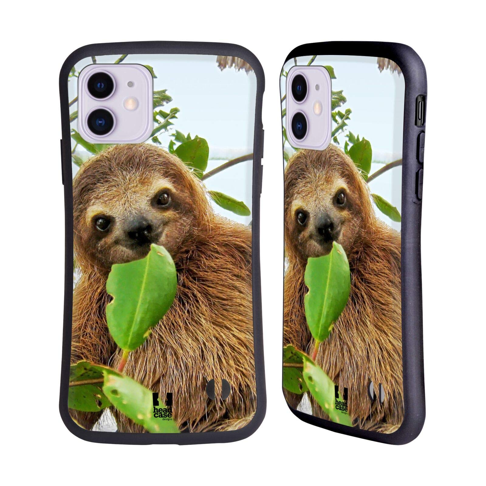Three-Toed Sloth Animal Hybrid Phone Case Compatible with iPhone 11 - Cute Durable Protective Cover for Everyday Use, Travel & Outdoor Adventures