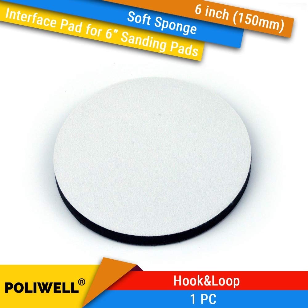 6 Inch (150mm) Soft Sponge Interface Pads - Compatible with 6