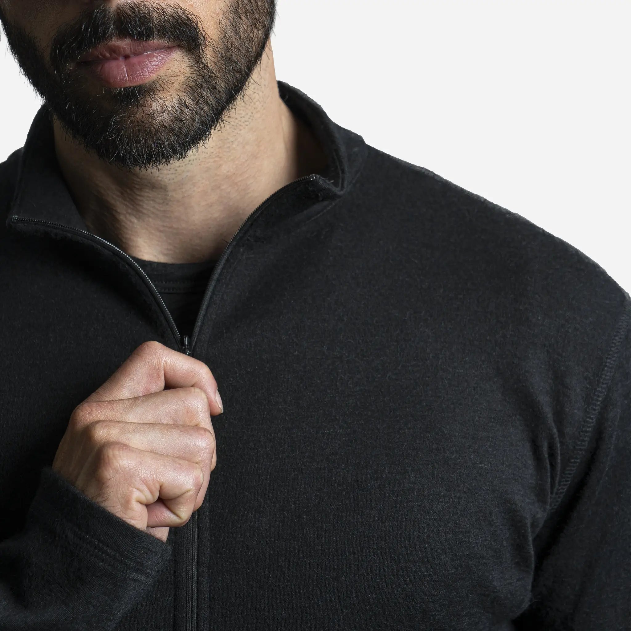 Men's Alpaca Wool Base Layer - 300 Lightweight Half Zip Thermal Shirt for Hiking, Skiing & Winter Outdoor Activities