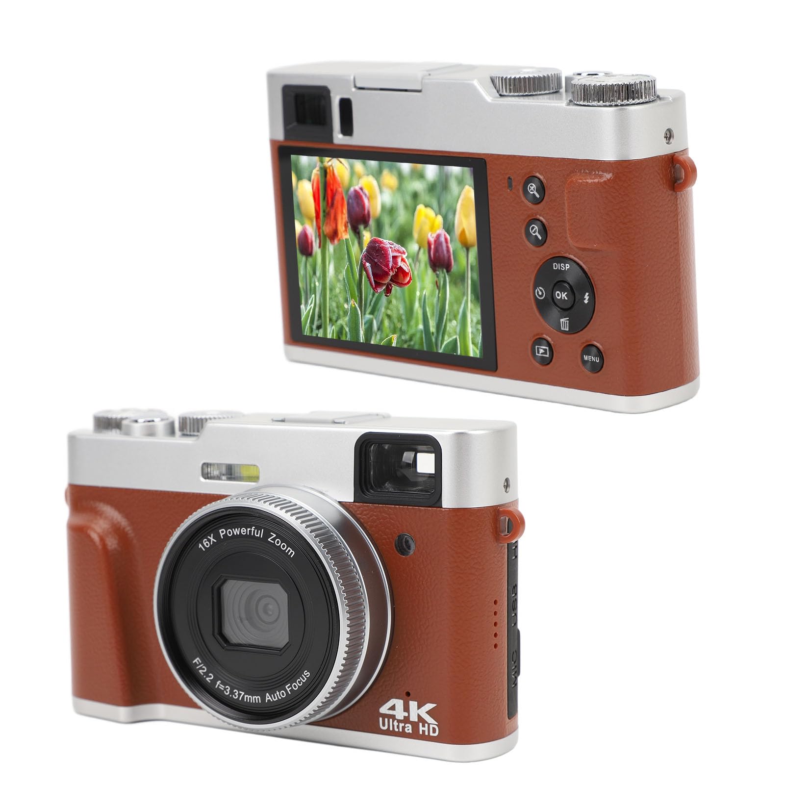 4K 48MP Digital Camera with 16X Zoom - Travel & Video Calls
