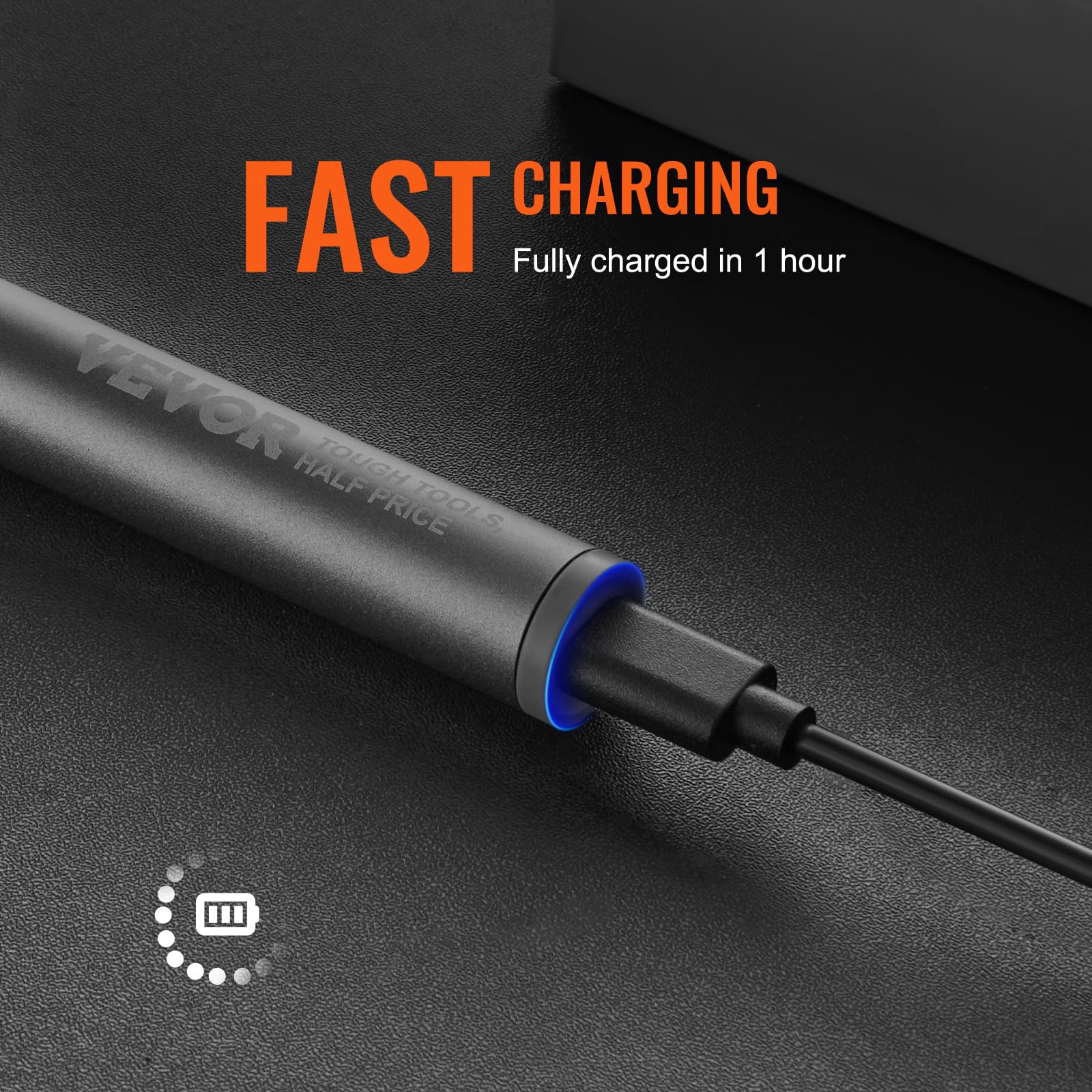 VEVOR Mini Electric Screwdriver Set - 27 in 1 Cordless Precision Screwdriver with 360° LED Light & 24 Magnetic Bits, Repair Tool for Phone, Laptop, Camera, Watch, Computer - Perfect for DIY Electronics Repair and Small Device Maintenance