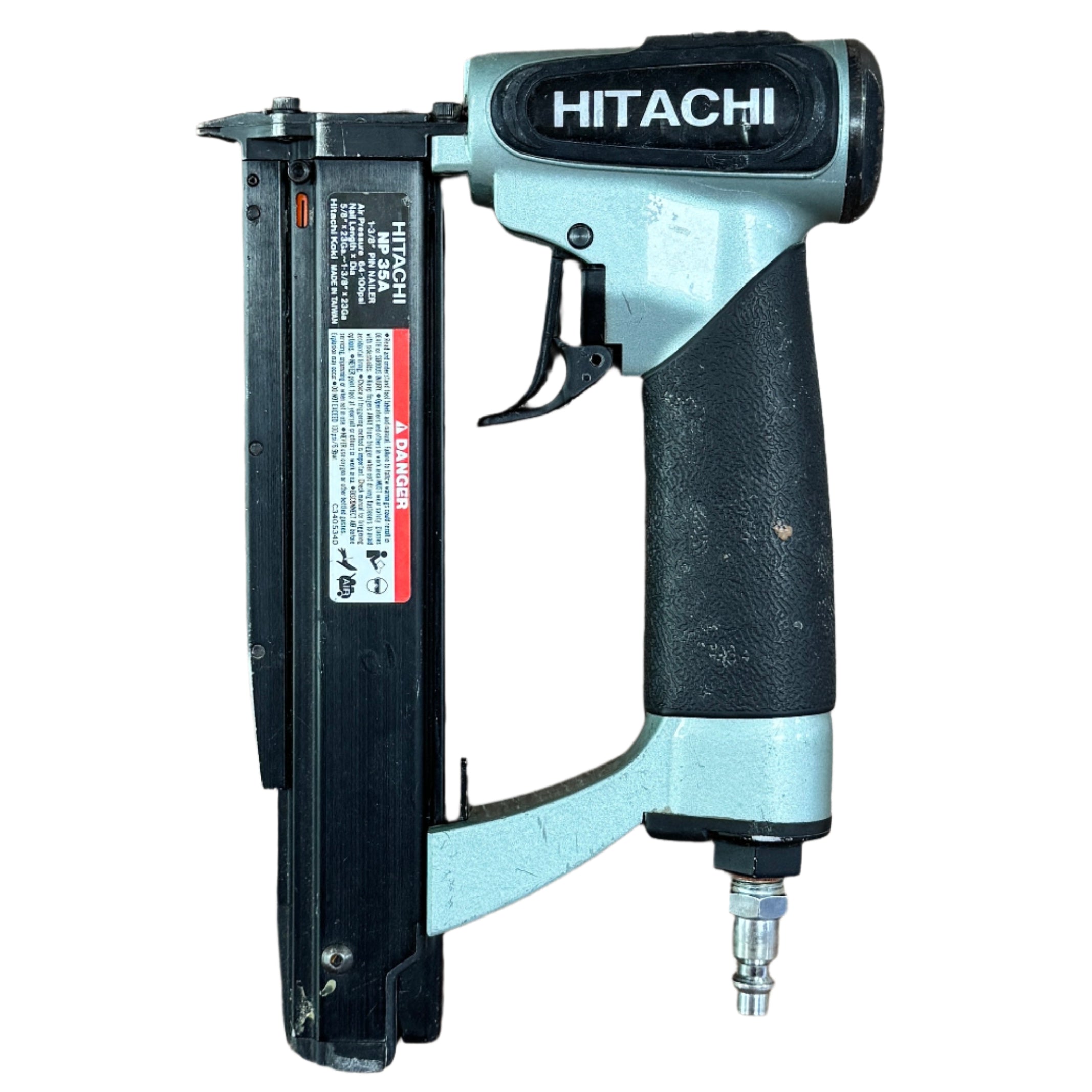 Hitachi NP35A 23 Gauge Pneumatic Pin Nailer with Carrying Case - Perfect for Woodworking, Cabinetry, and Trim Installation