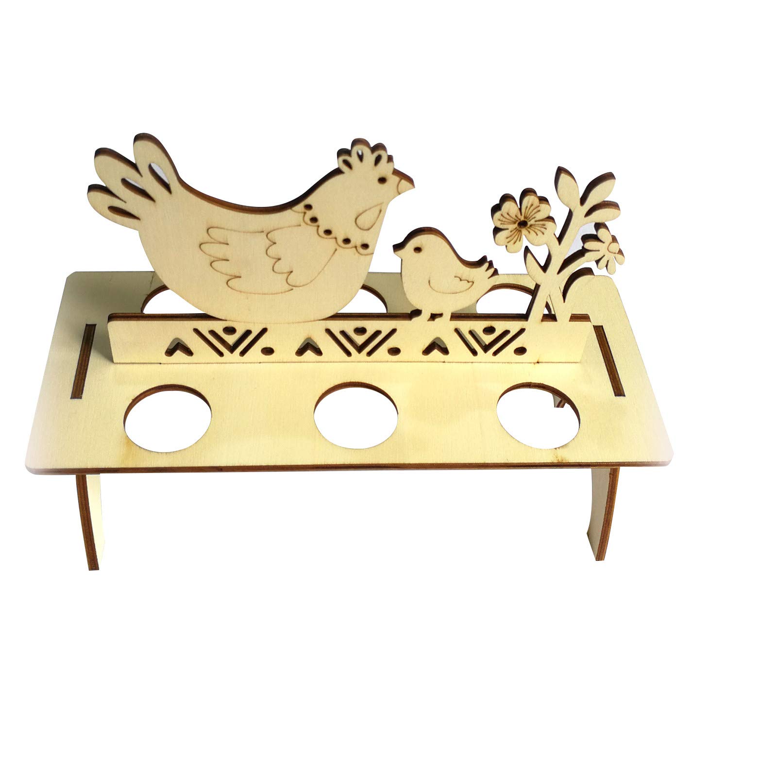 Easter Egg Shelf Decor - Wooden Storage Rack for Home Decor, Crystal Accents & Curtain Display - Perfect for Spring Decorations, Holiday Mantel Decor & Seasonal Home Styling