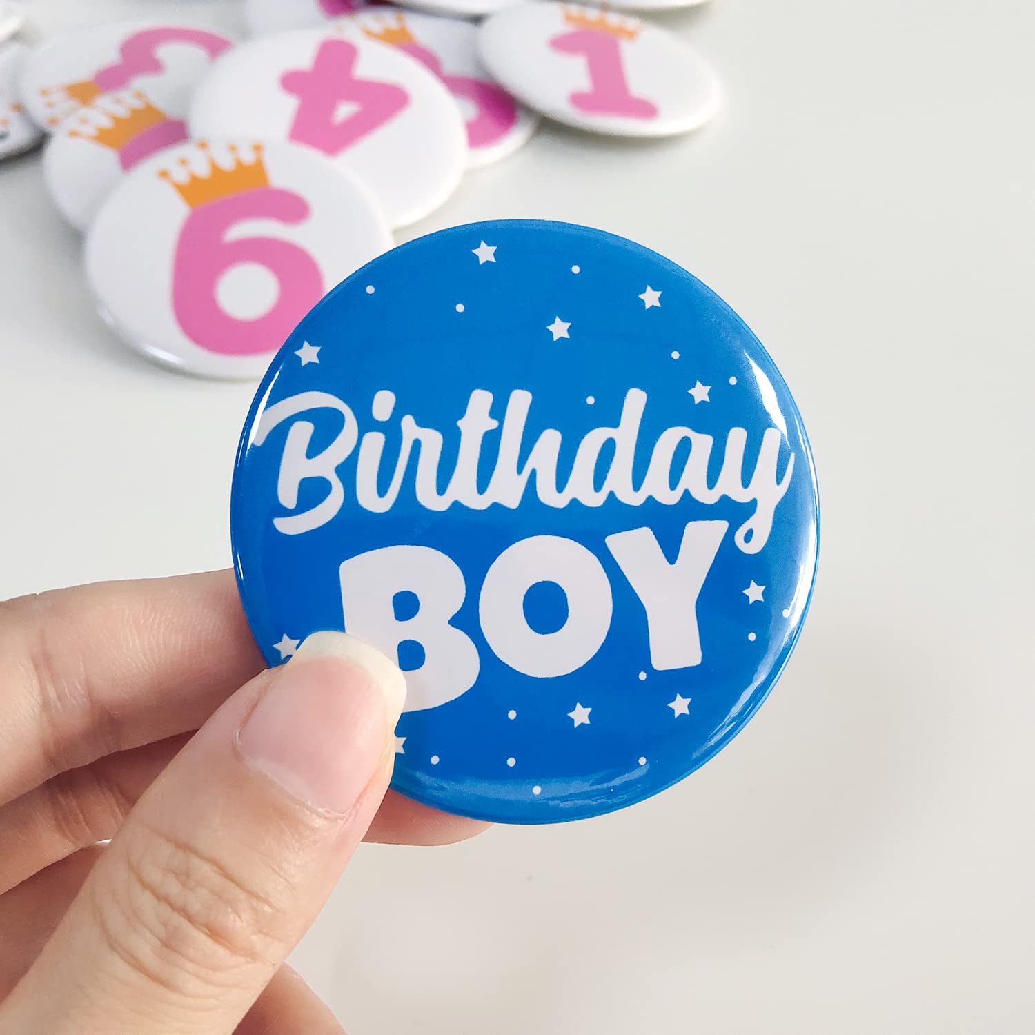 Birthday Girl Pin Badges - Cute Tinplate Party Pins for Women & Girls - Perfect for Birthday Parties, Bridal Showers & Special Events
