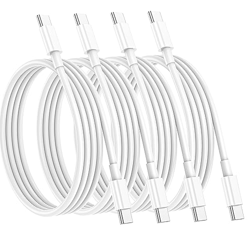 Apokelie USB C to USB C Cable 6ft 4-Pack - 60W Fast Charging Cord for MacBook Pro/Air, iPad Pro 12.9/11, iPad Air 4/5 - Compatible with 2016-2020 Models | Perfect for Home, Office & Travel Charging