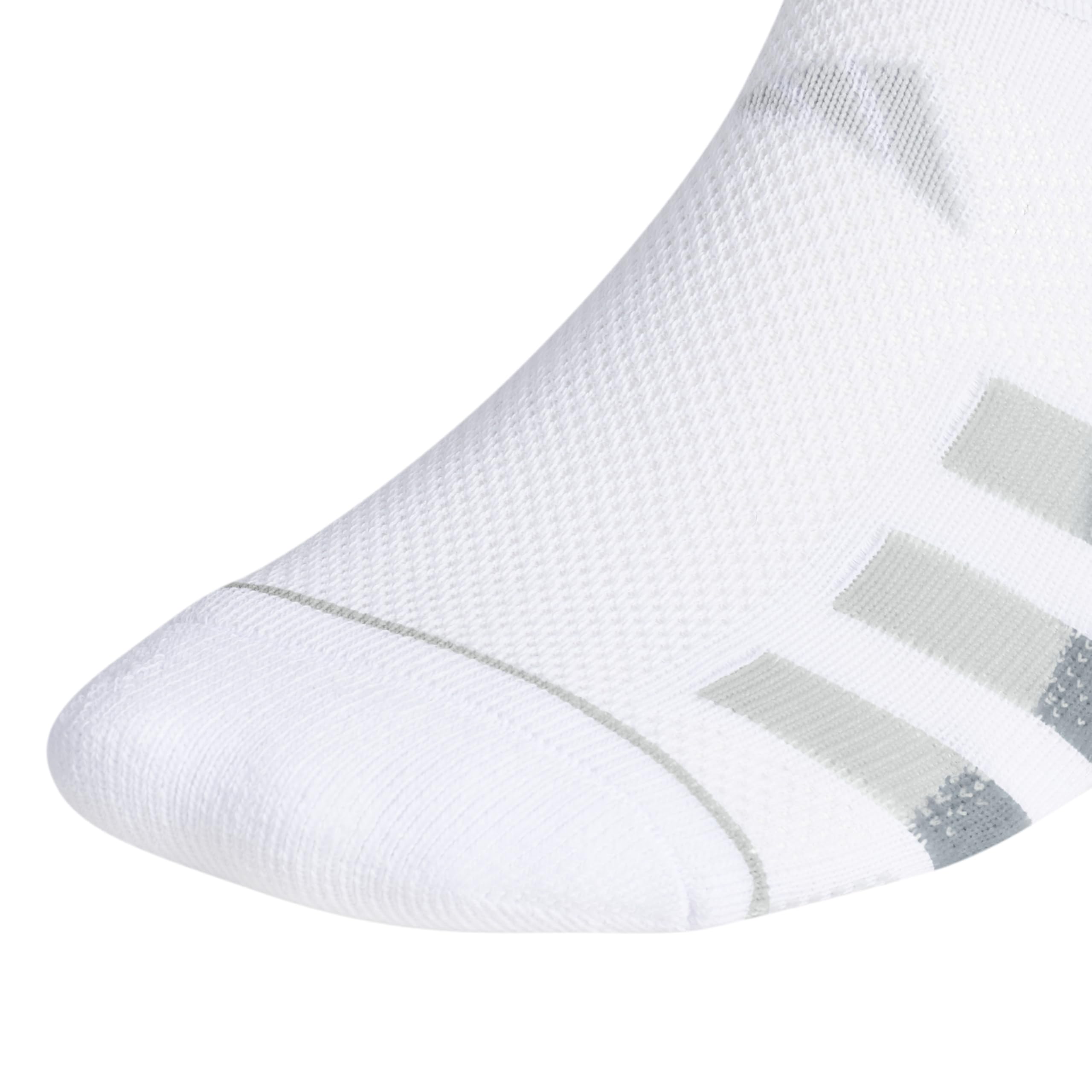 adidas Men's Superlite Stripe 3 No Show Socks 3-Pack - Breathable Athletic Socks for Running, Gym & Casual Wear