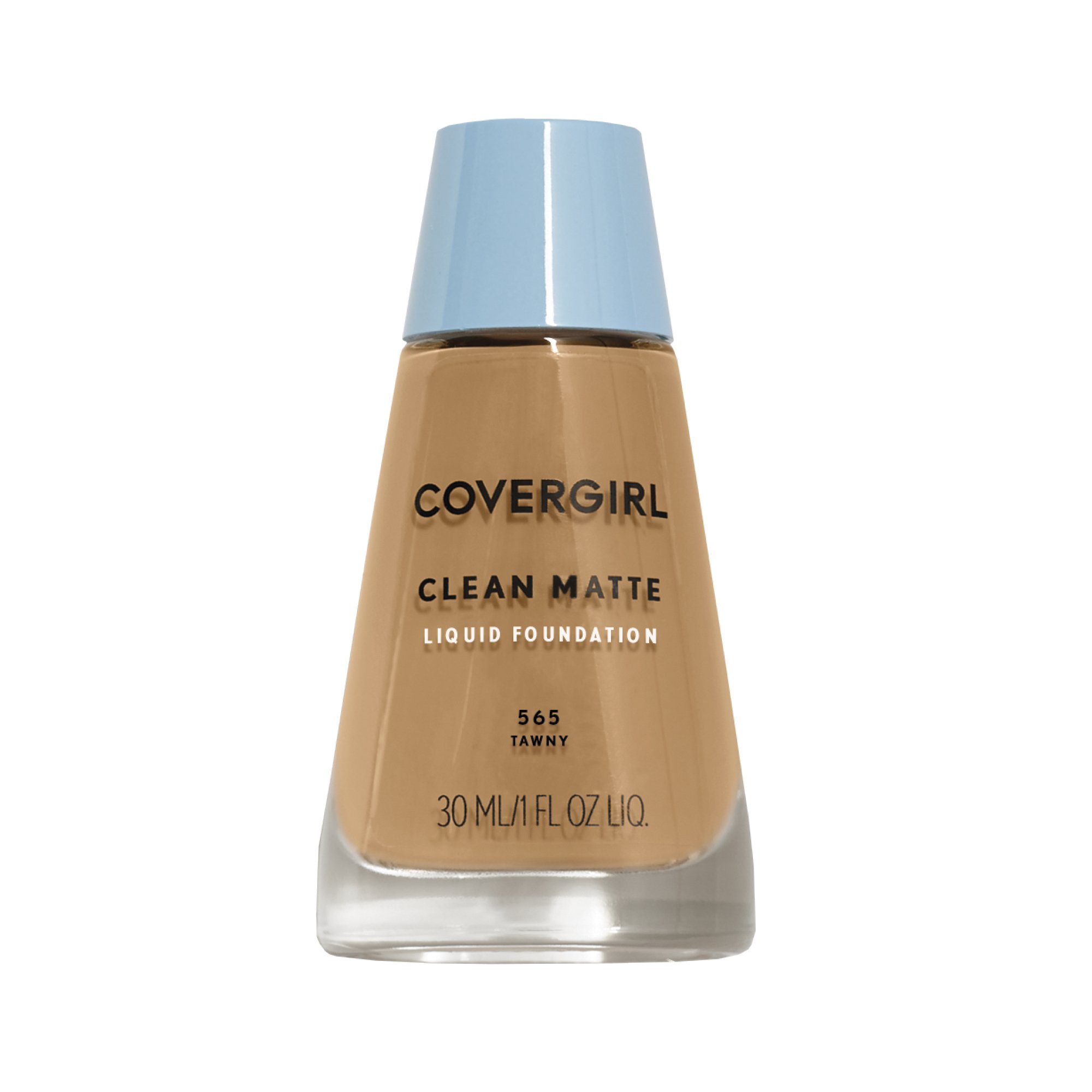 COVERGIRL Clean Matte Liquid Foundation - Oil-Free Makeup for Oily Skin, Tawny Shade 1 oz | Long-Lasting Matte Finish for Daily Wear & Special Occasions
