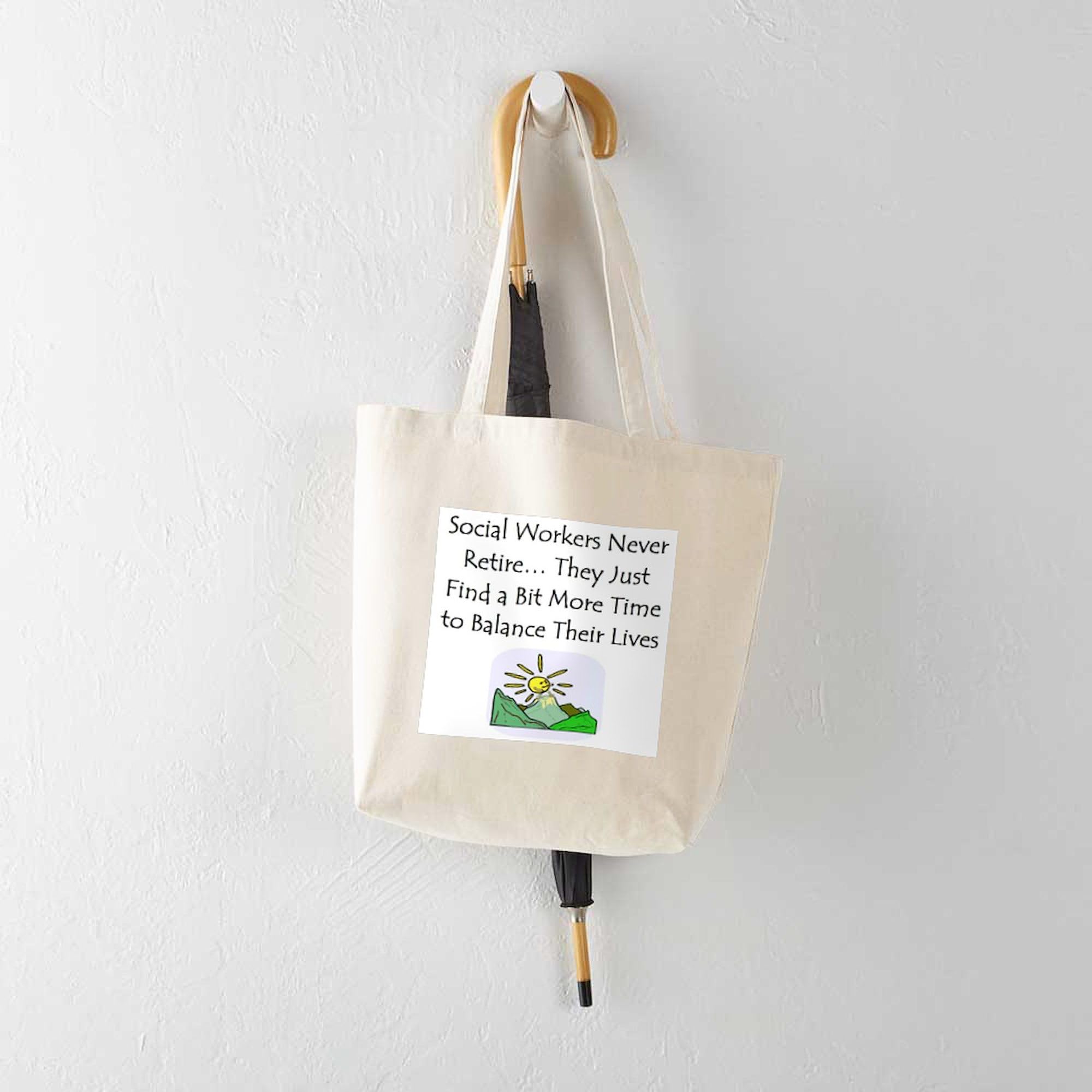 Retirement Gifts Tote Bag - Natural Canvas Reusable Shopping Bag for Women & Men - Perfect for Beach, Grocery & Work Commute