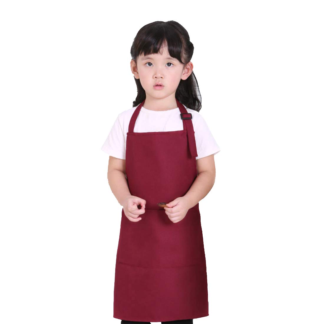 Kids Artist Apron with Pockets - Washable Painting & Cooking Apron for Children - Perfect for Art Class, Baking & Creative Play