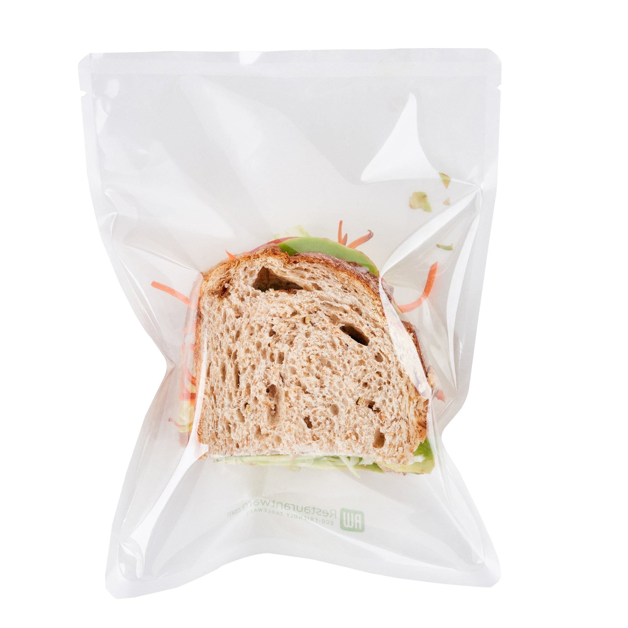 White Plastic Medium Sandwich & Snack Bags - Heat Sealable Food Storage (8.75