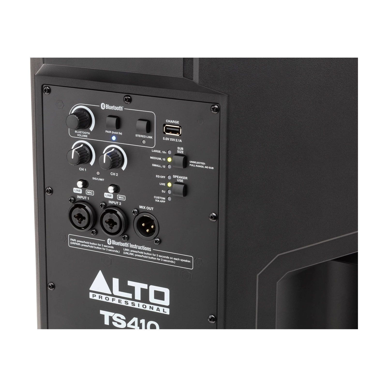 Alto Professional TS410 10 Inch 2000W Powered PA Speaker - Perfect for Live Music, DJ Performances & Outdoor Events