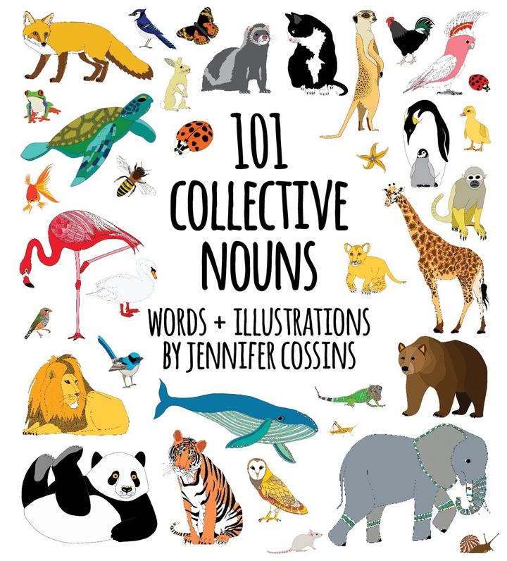 101 Collective Nouns by Jennifer Cossins | Hardcover Illustrated Animal Book | Perfect for Kids Learning & Classroom Education