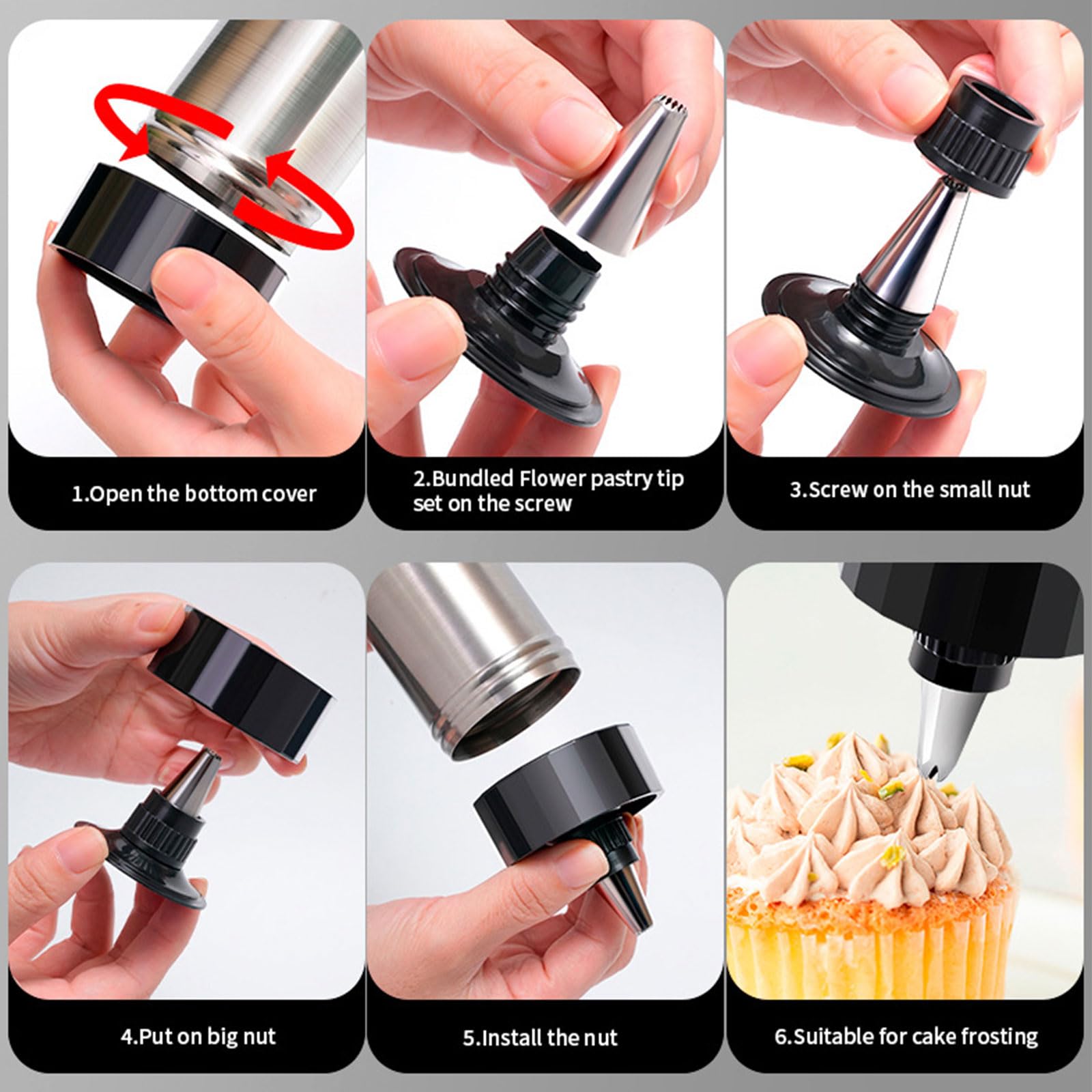 Stainless Steel Cookie Press Gun Kit with 13 Discs & 8 Icing Tips - Christmas Baking DIY Cookie Maker Set for Biscuits, Pastries & Decorating - Perfect for Holiday Baking, Party Treats & Homemade Desserts
