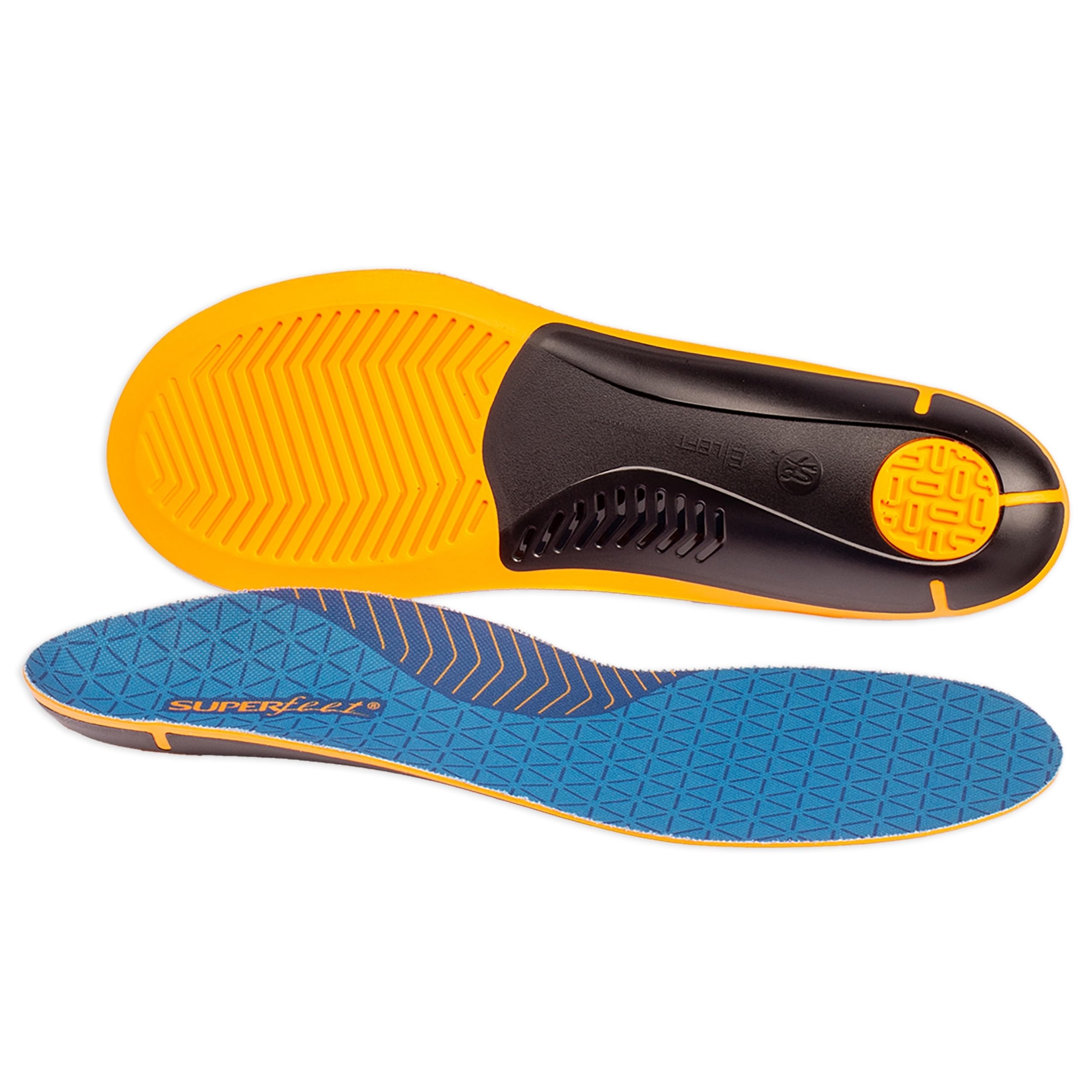 Superfeet Work Slim-Fit Cushion Insoles for Men (9.5-11) & Women (10.5-12) - Arch Support & Pain Relief for Standing All Day - Perfect for Work Boots, Safety Shoes & Long Shifts